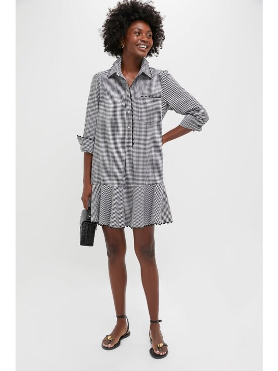 Tuckernuck Dresses & Skirts - Tuckernuck Black Gingham Cotton Hemp Ric Rac Callahan Shirt Dress Size XXL 2X